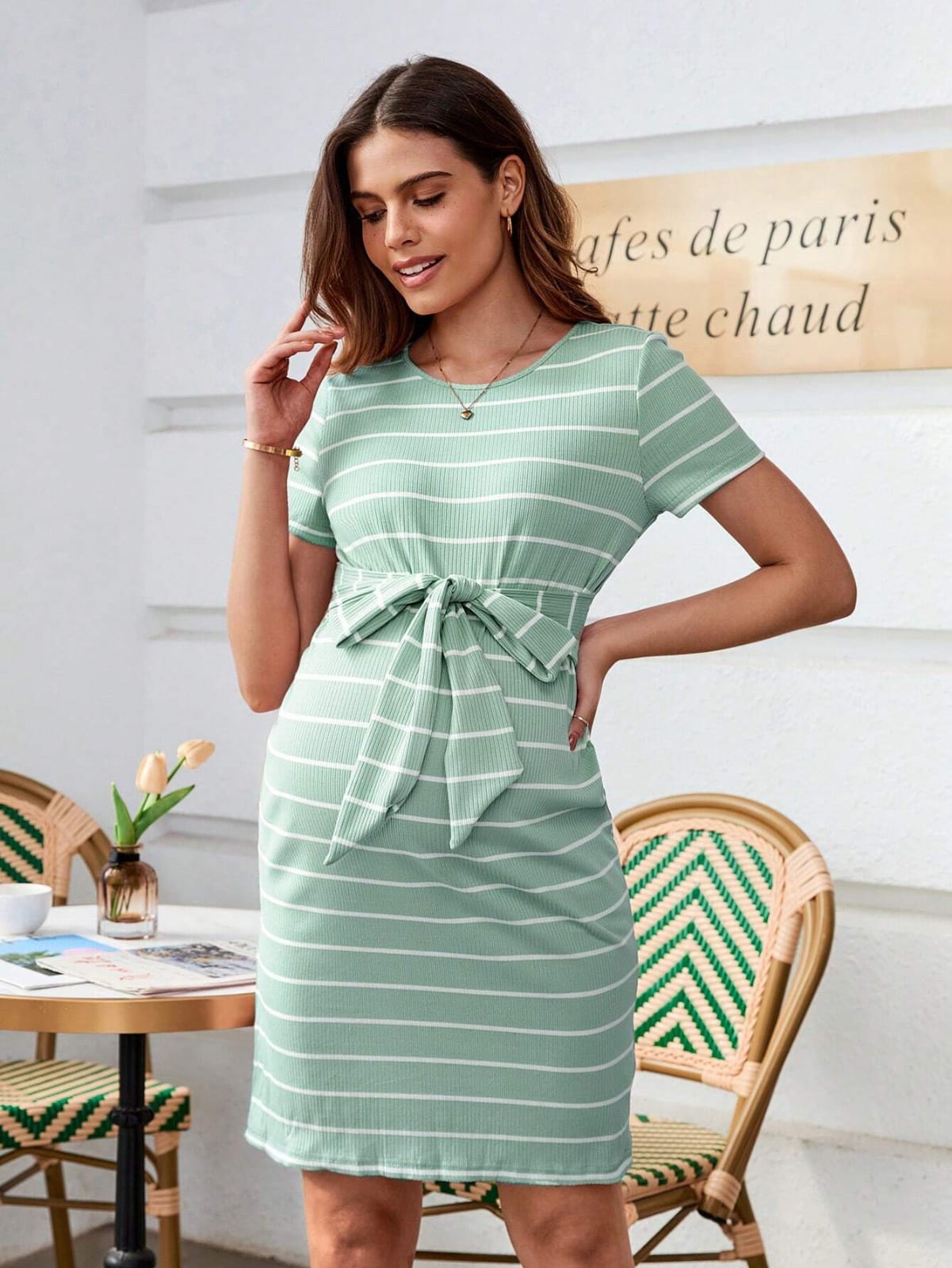 Vestido Maternidad Verde