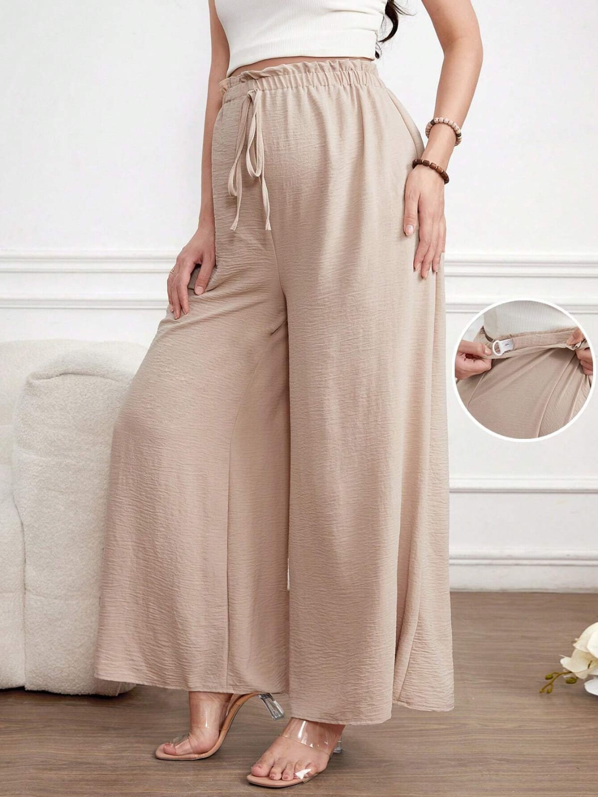 Pantalón Maternidad Crema