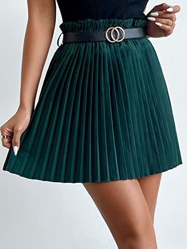 Falda verde con cinturón