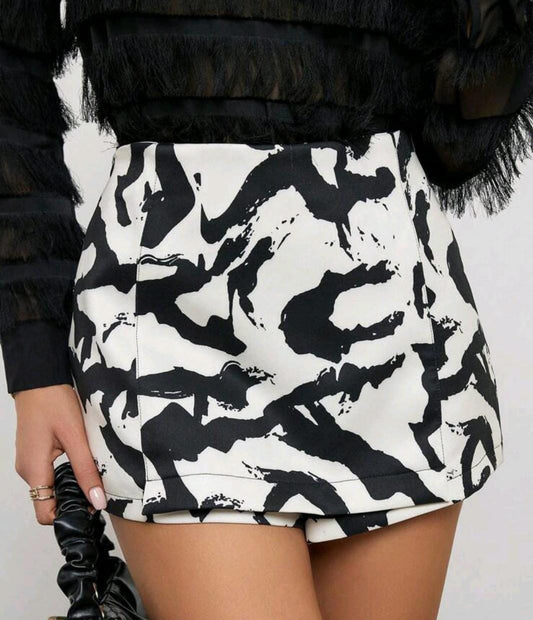 Skort Estampado Cebra