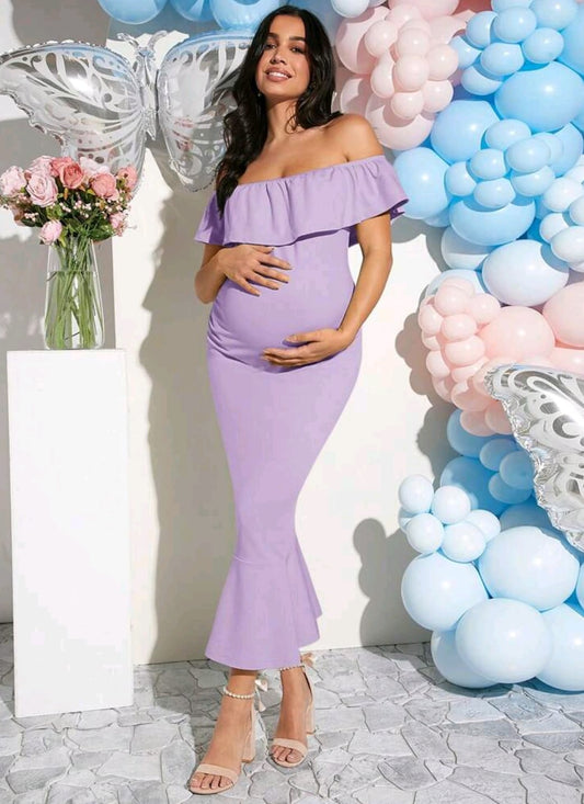 Vestido elegante y ajustado color lila