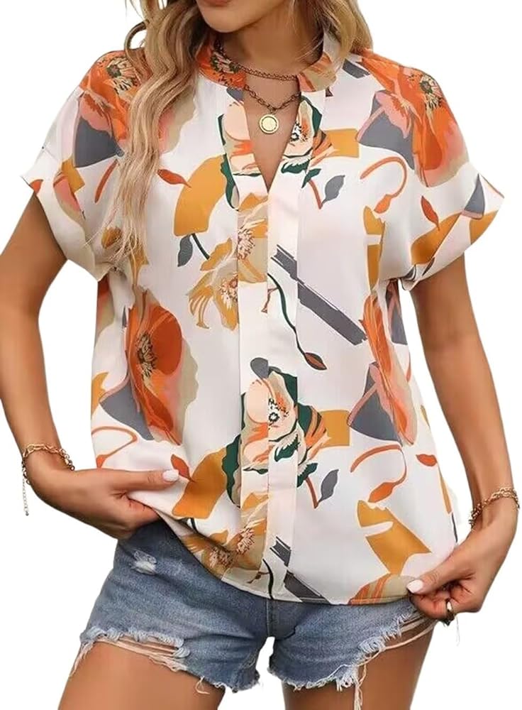 Blusa Estampado naranja