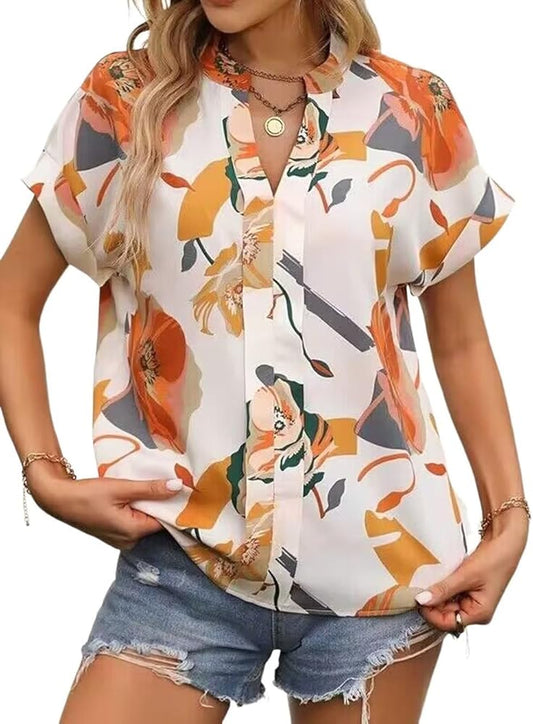 Blusa Estampado naranja