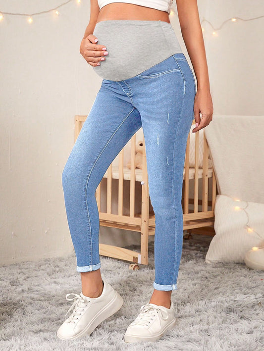 Jeans de maternidad tipo tubo