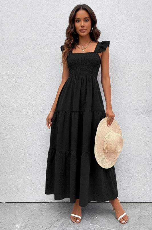 Vestido Maxi Negro – Fresco, Atemporal y Perfecto para el Verano