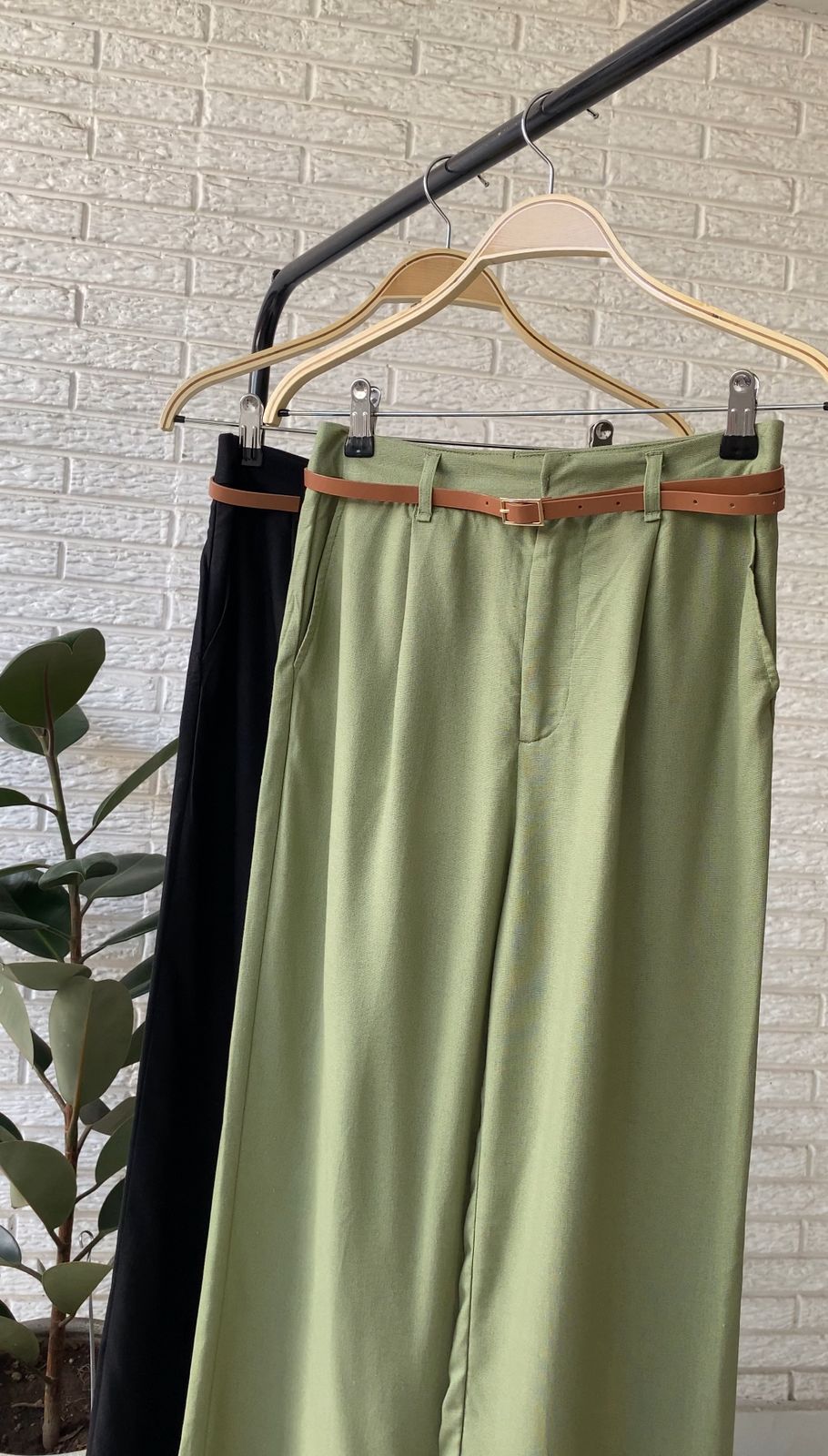 Pantalón de Lino con cinturón