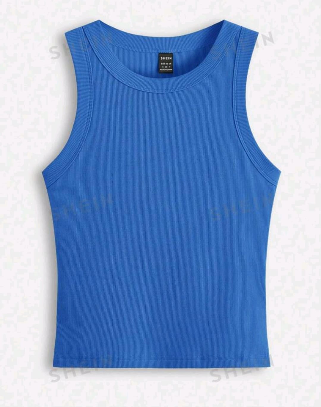 Blusa Basic sin mangas Azul