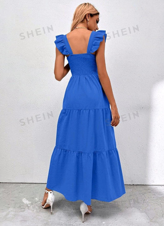 Vestido largo azul