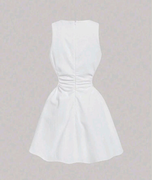 Vestido blanco tipo burbuja