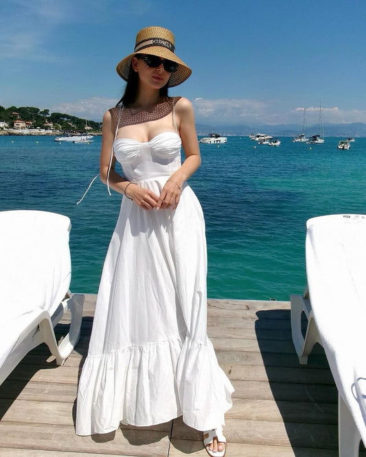 Vestido Blanco Estilo Zara
