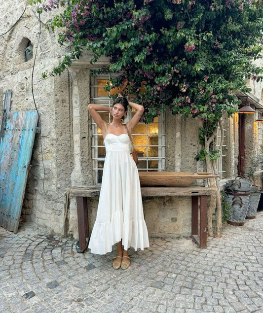Vestido Blanco Estilo Zara