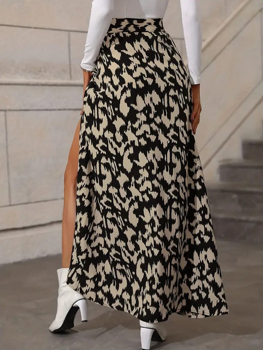 Falda Negra Estampada