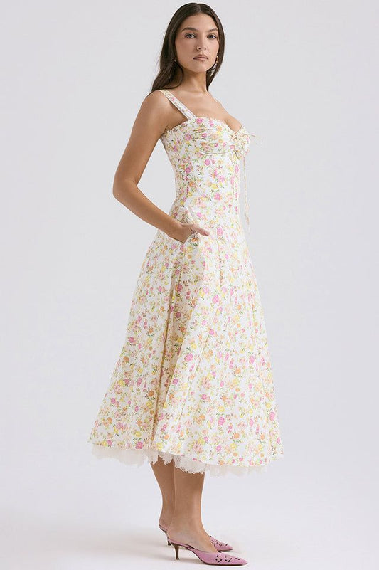 Vestido midi estampado floral   Talla pequeña
