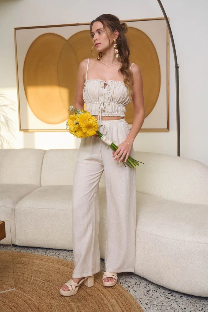 Conjunto de Top y Pantalon de Lino